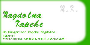 magdolna kapche business card